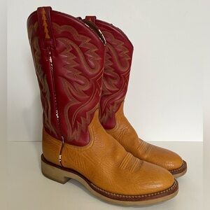 Ariat Cobalt Crepe Western Cowboy Boots Suntan Red Womens Size 10B